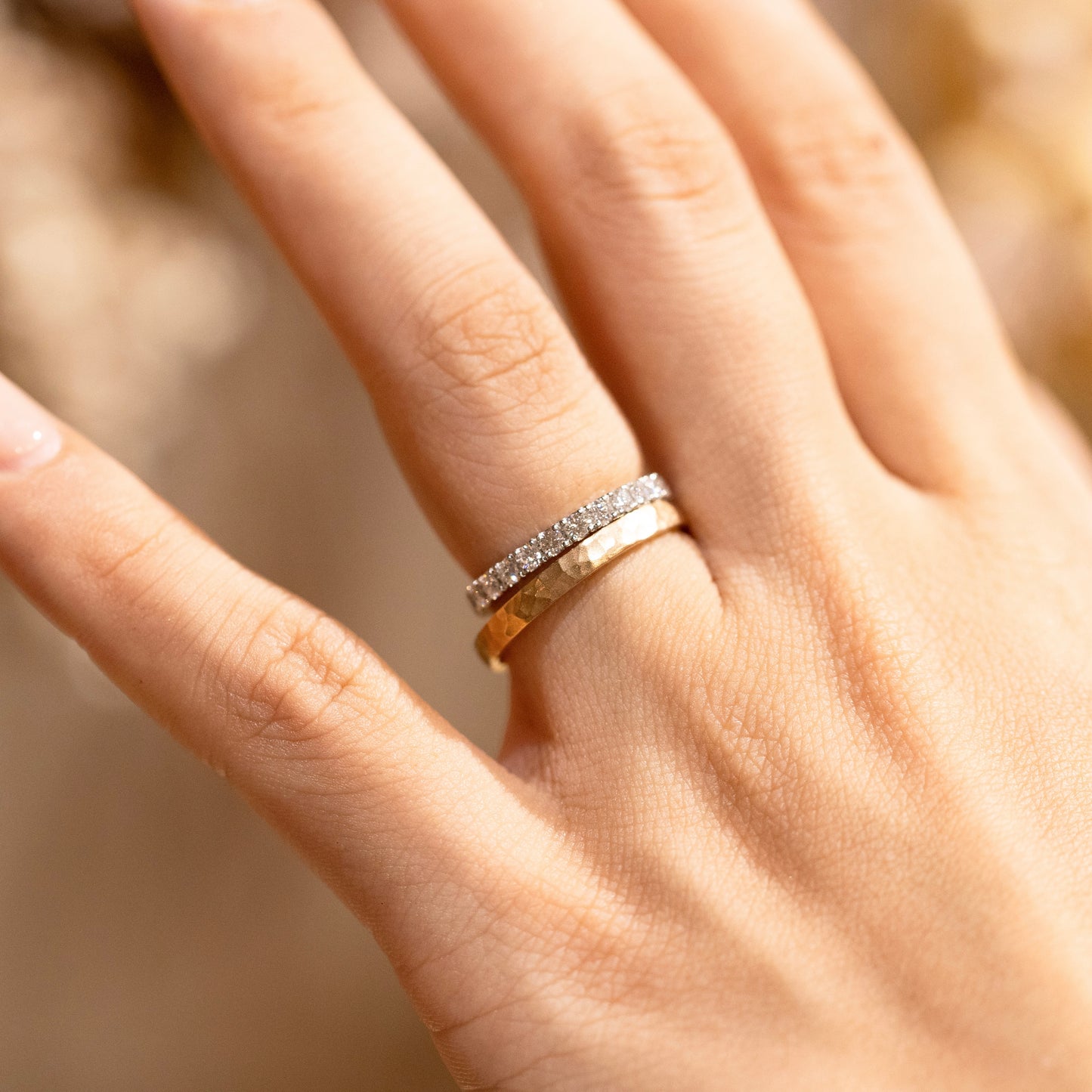 ラボグロウンダイヤモンド ハーフエタニティーリング(SR002)