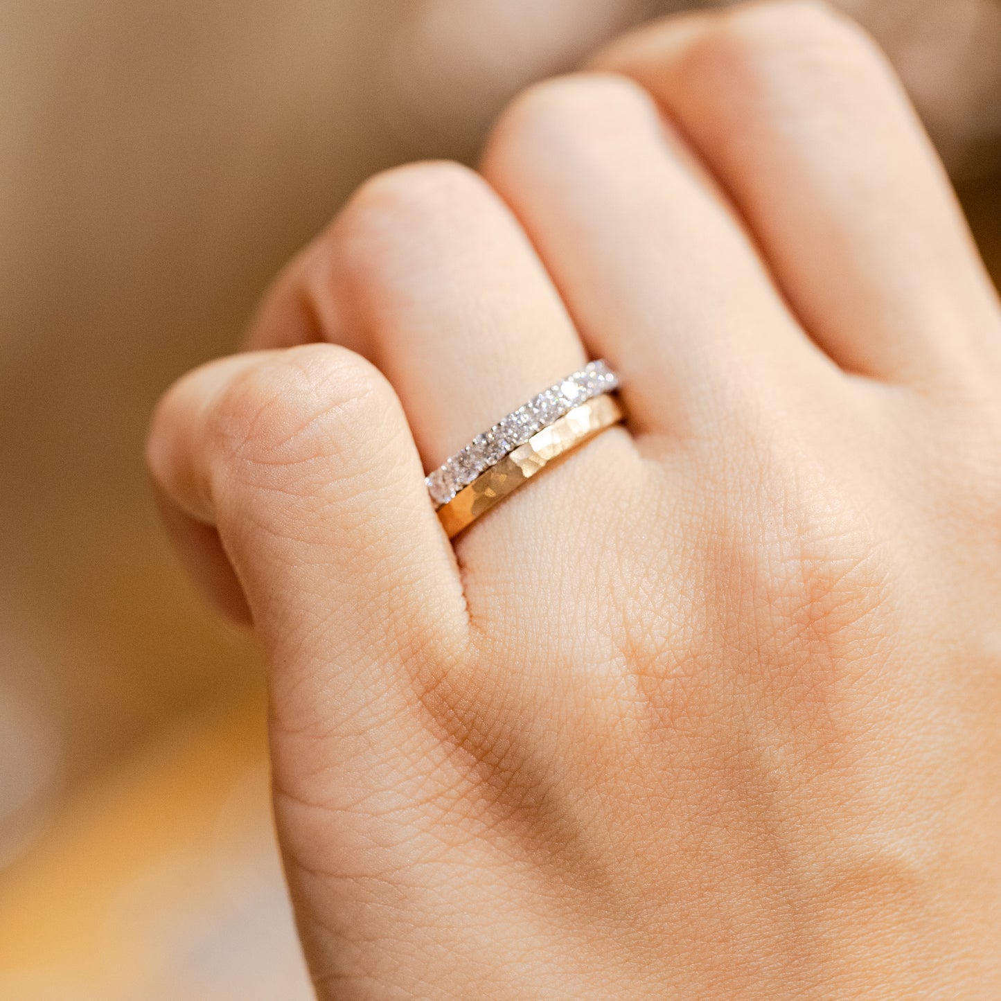 ラボグロウンダイヤモンド ハーフエタニティーリング(SR001)