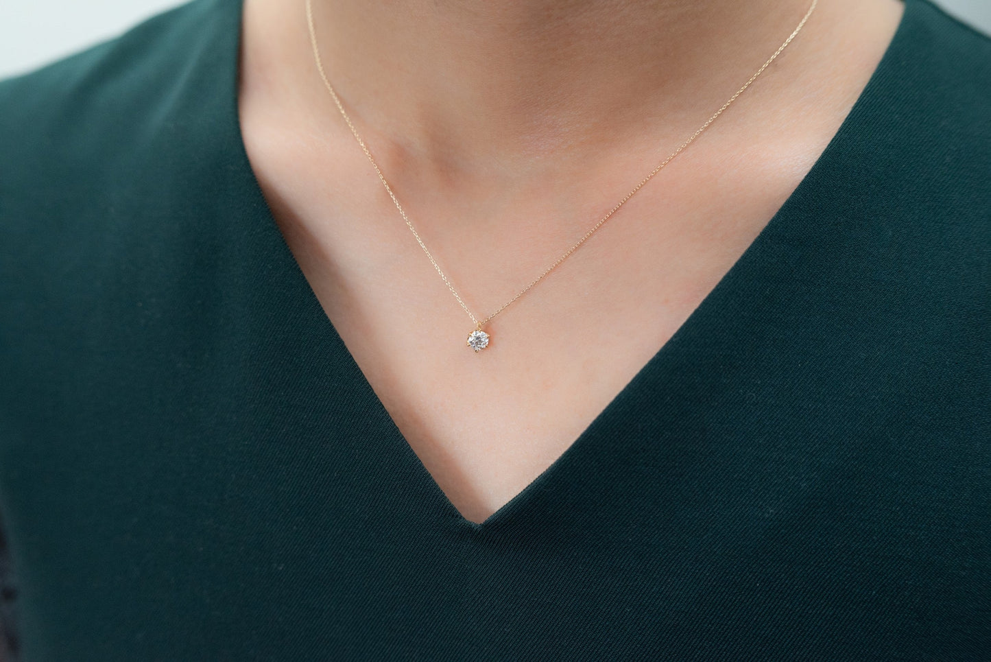 0.3ct(VSクラス)ラボグロウンダイヤモンドネックレスのコピー